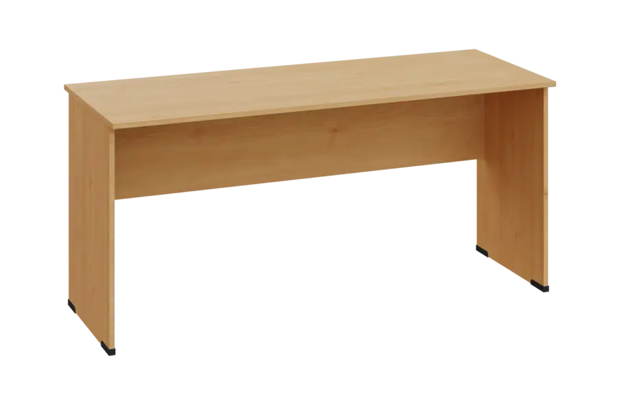 EPL 16 - 16 stůl kancelářský, dřevěná podnož, deska 18 mm, široký 1600 mm, javor horský